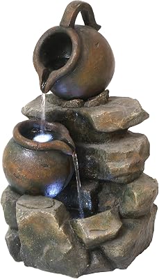 Design Toscano LaTaverna Cascading Urns Illuminated Garden Fountain