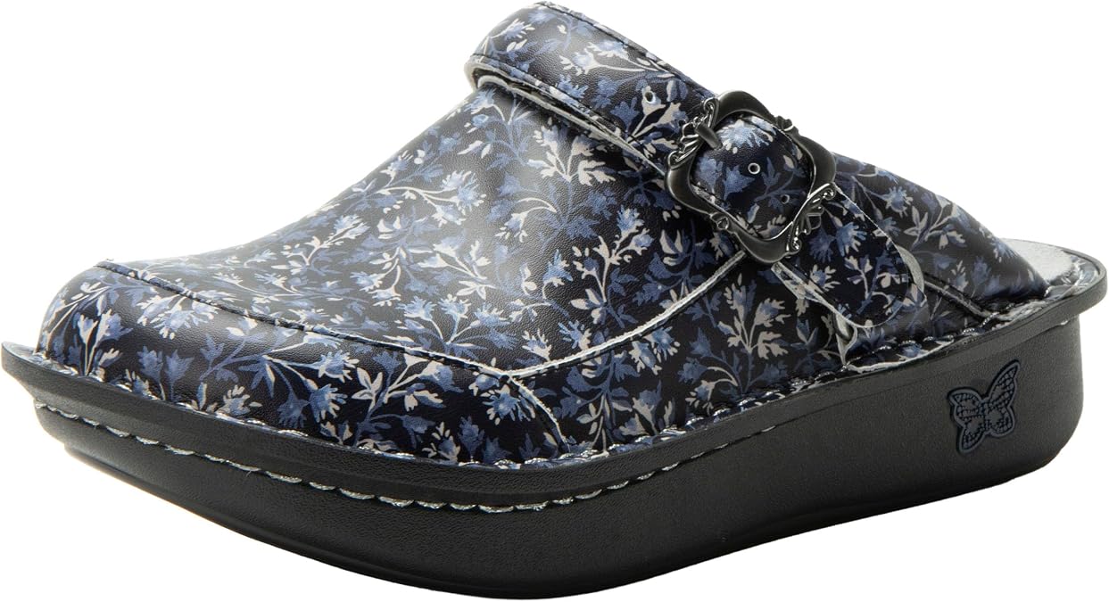 Alegria Womens Seville Indigo Ivy Comfort Leather Clog 7-7.5 M US