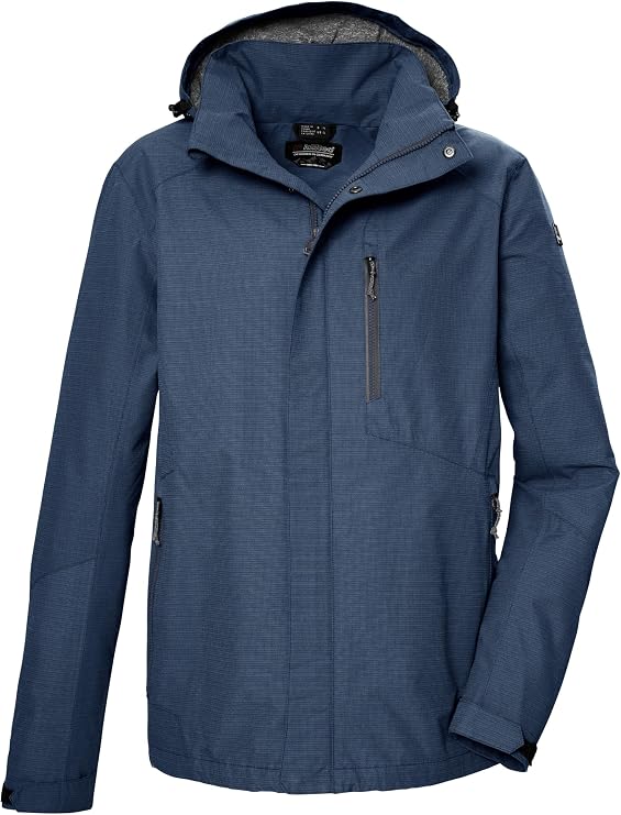 Killtec Men's Kos 256 Mn Jckt_Carleb Functional Waterproof Outdoor Jacket with Removable Hood
