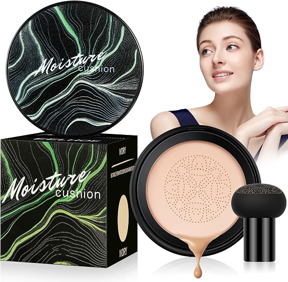 Mushroom Air Cushion CC Cream,Oil Control Natural Green