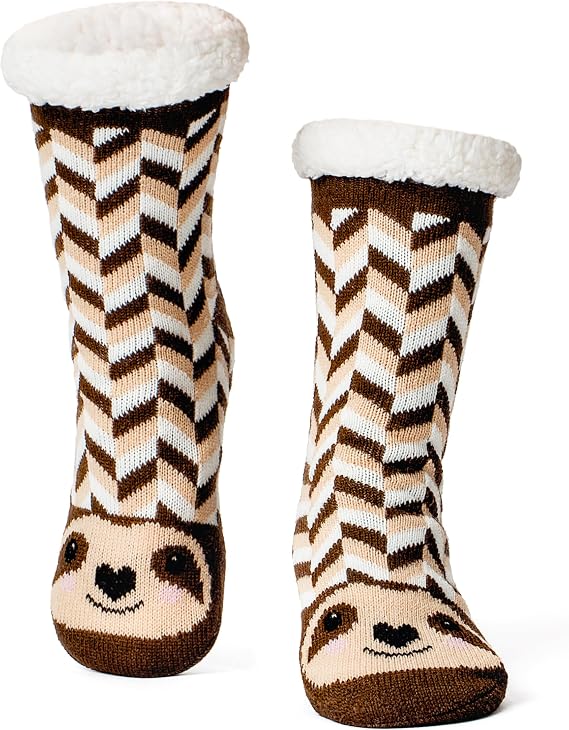 cosyone1997 Fuzzy Slipper Socks for Women and Kids with Grips Cozy Gifts