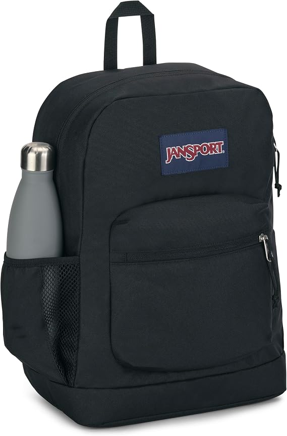JANSPORT Cross Town Plus Black Medium Laptop Backpack, M