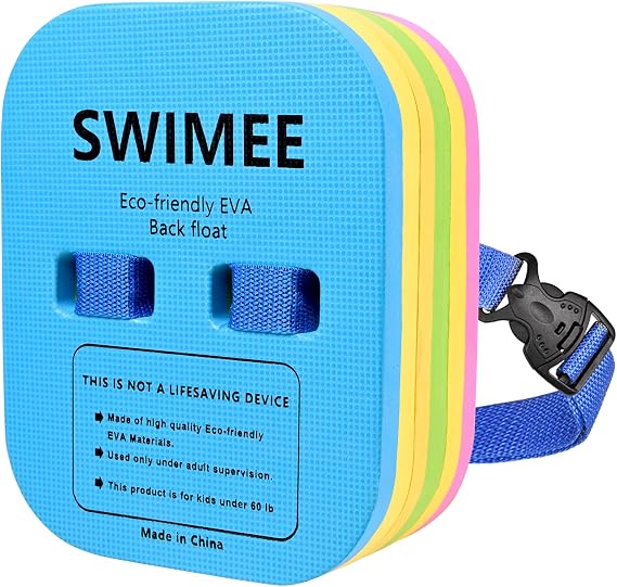SWIMEE Back Float Safety Swim Trainer Swimming Bubble Belt with Adjustable 3 Layers Swim Belts Comfortable Waterproof Floaties Device for Kids Toddler Swimming Floats (10lb-60lb)