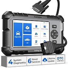TOPDON OBD2 Car Diagnostic Tool AD500 4 System Diagnostics for ABS SRS Engine and Transmission 6 Service Functions for Oil BMS SAS DPF TPMS and Throttle Valve Free Lifetime Upgrade