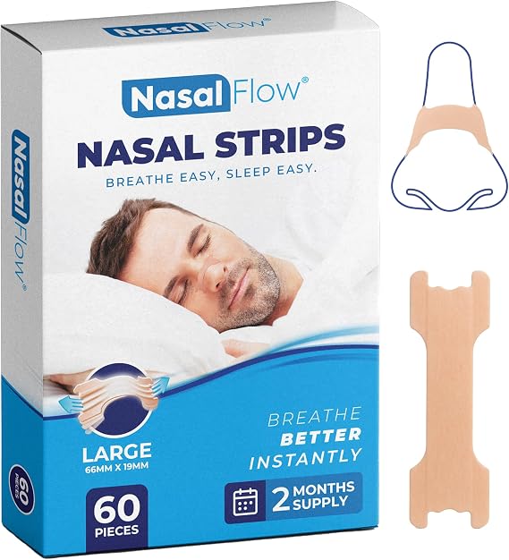 Nasal Strips Large 60 Pack, Nose Strips for Breathing, Snoring & Sleeping