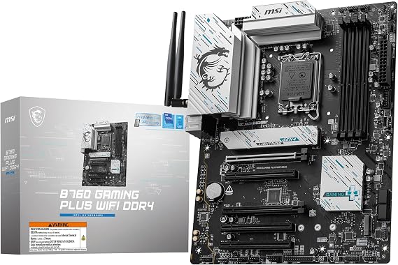 MSI B760 GAMING PLUS WIFI DDR4 Intel 14th/13th/12th Gen Core Processor Compatible ATX Motherboard MB6563