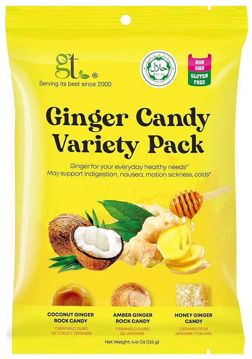 GT Ginger Candy Variety Pack, 4.41 Ounce Bag, 1 Pack