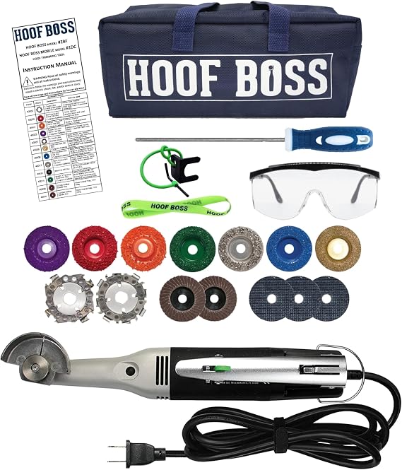 Trim-It-All Hoof Care Electric Set Versatile Hoof Trimming Tool for Goats, Horses, Sheep, Cattle, Pigs Durable, Lightweight & Easy-to-Use Includes Multiple Discs & Accessories