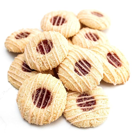 CrumbleCrate Guava & Coconut Thumbprint Cookies DIY Baking Kit | Gourmet Cookie Making Set with Pre-Measured Ingredients & Tools | Baking Gift for Adults