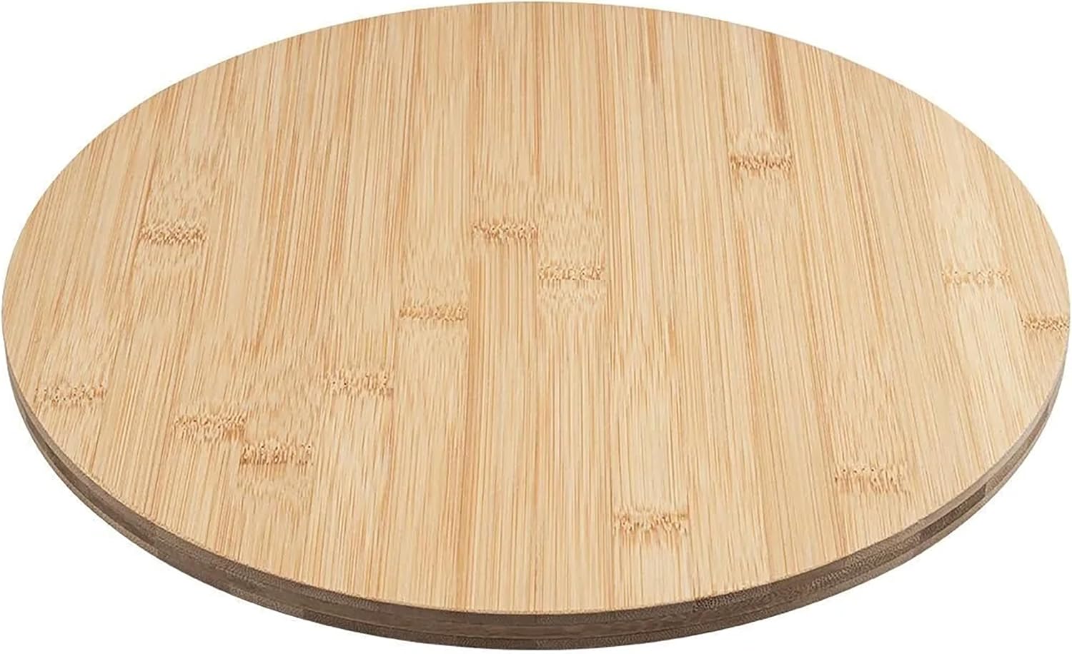 Promosyonca Bambu Dönerli Sunum Tahtası, 360 Derece Dönebilen Yuvarlak Pizza ve Kahvaltı Sunum Tepsisi (30 cm)
