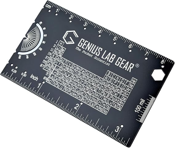 Pocket Scientist: Science Small 3 Inch Metal Ruler Scale - Mini Multitool