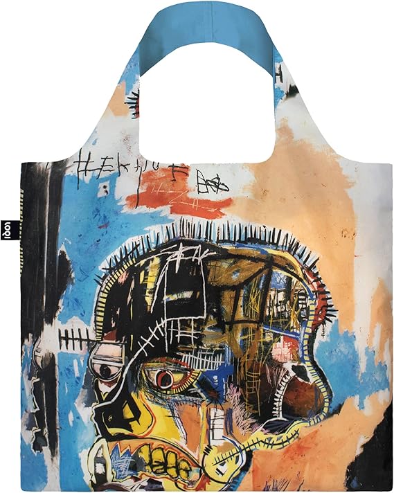 LOQI Jean-Michel Basquiat Bag JB.UN/JEAN-MICHEL BASQUIAT Skull Size: Approx. Width 19.7 x Height 16.5 inches 42 cm Length 27.2 inches 69 cm / Included Pouch: 4.5 x 4.3 inches 11.5 x 11 cm