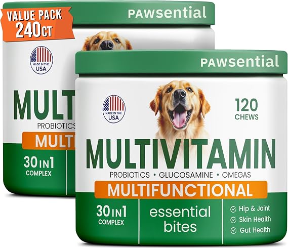 Dog Vitamins with Glucosamine, Probiotics & Omega