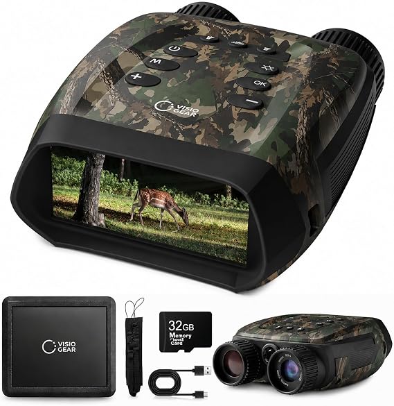 VisioGear Yetişkinler için 4K Gece Görüş Dürbünleri - Night Thunder X3