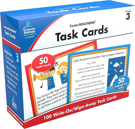Carson Dellosa 3rd Grade Task Flash Cards