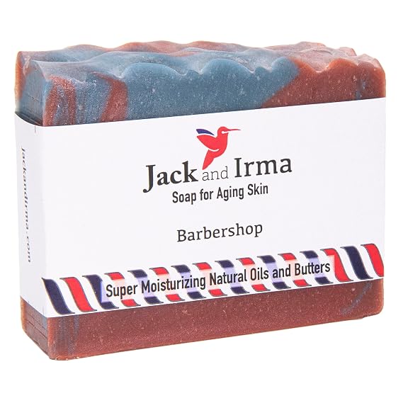 Jack & Irma Barbershop Soap for Mature Skin - Superfatted, Super Moisturizing Handmade Natural Soap