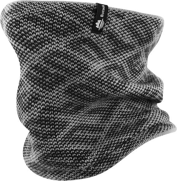 Winter Neck Gaiter Warmer, Thick Fleece Lined Face Warmer for Extreme Cold Weather Skiing with Adjustable Drawstring