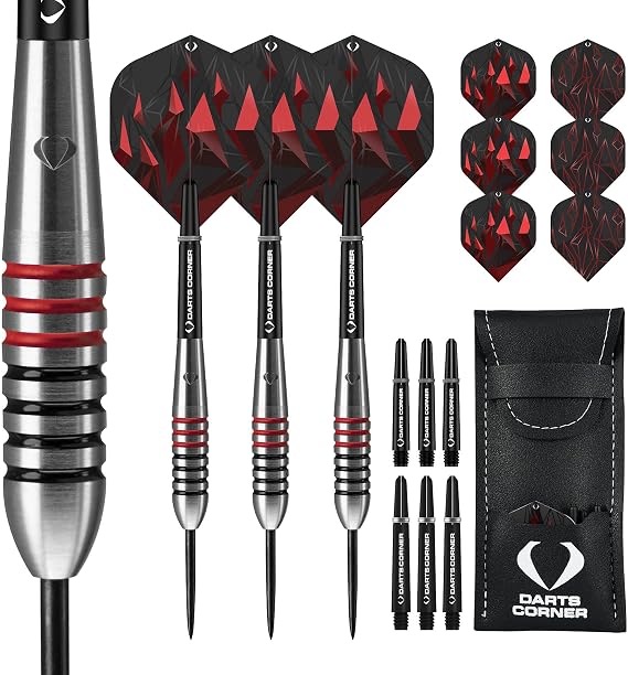 Darts Corner Astrofire Darts | Standard and Personalised Knurled Steel Tip Dart Set | Availble in 22g, 24g, 26g, 28g & 30g