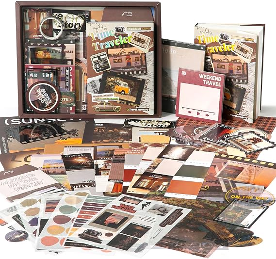 Scrapbook Supplies Kit, Vintage Junk journaling Supplies, Scrapbooking Kit