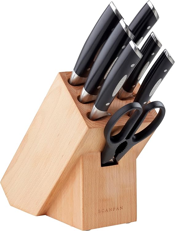 Scanpan Classic Stainless Steel 7 Piece Knife Block Set