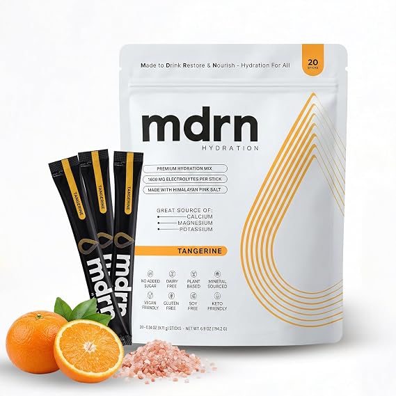 Zero Sugar Electrolytes w/ Pink Himalayan Salt (20ct, Tangerine)