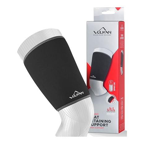 Vulkan Classic Thigh Support, X-Large, Thigh Brace for Muscle Stability, Thigh Compression Sleeve for Hamstring Injuries and Strains, Neoprene Thigh Support for Athletes, Exercises, and Working Out