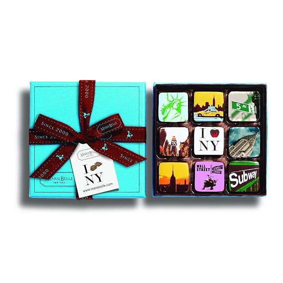 Mariebelle New York Ganache Chocolate 9-Piece Box | Single-Origin Chocolate