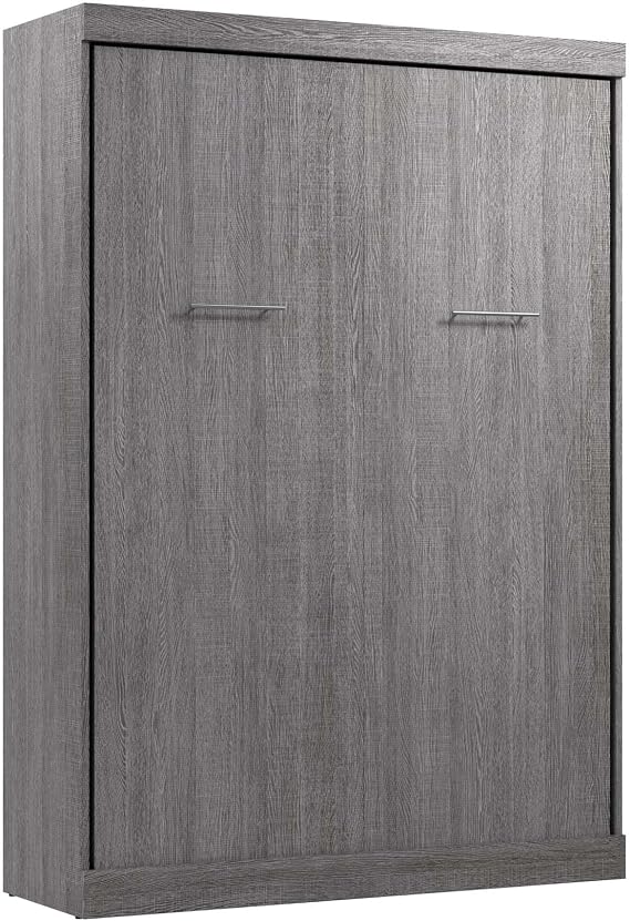 Bestar Full Murphy Bed, Bark Grey, Nebula, 59W