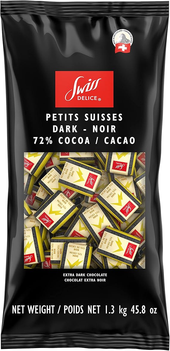 Swiss Delice Dark Chocolate 1.3kg Swiss Made Dark 72%