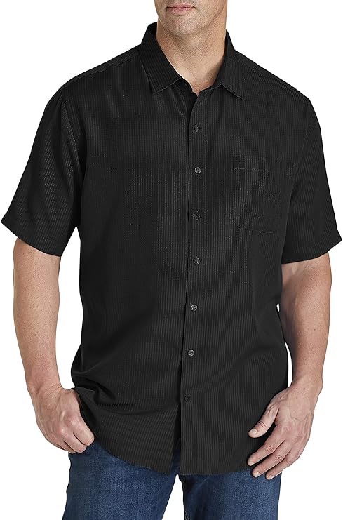 Harbor Bay Big and Tall Microfiber Comfort Grid Sport Shirt Sizes XL - 8XLT