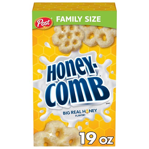 Honeycomb Breakfast Cereal, Made with Real Honey, 19 oz Box