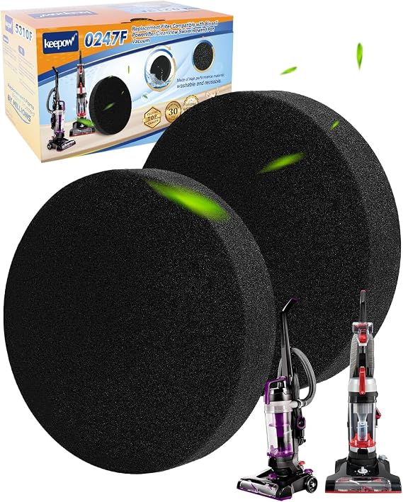 KEEPOW Replacement Filter for Bissell Powerlifter/CleanView Swivel Rewind