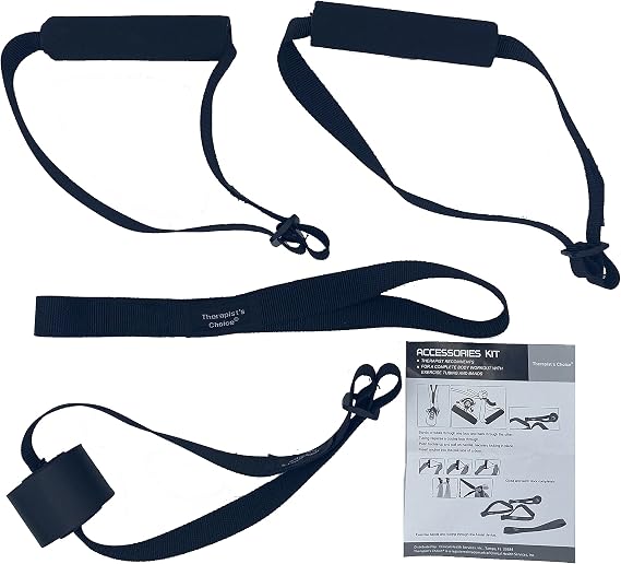 Therapists Choice Accessories Kit for Bands/Tubes: Including 2 Handles, Door Anchor and Assist Strap