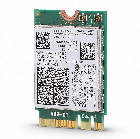 GOWENIC for 7260AC 7260NGW Card, Band 2.4G/5G 802.11ac Network Card for Thinkpad T440 T440P T440S T540P X240 X240S W540 L440 L540, etc