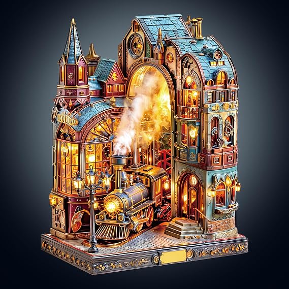 WOODBESTS Wooden Puzzles for Adults(90 Pieces-8.5 * 6.7in) Steam Platform Wood Puzzles Adult-Unique Shape Wooden Jigsaw Puzzles with Wooden Storage Box-Personalized Gifts for Puzzle Lovers