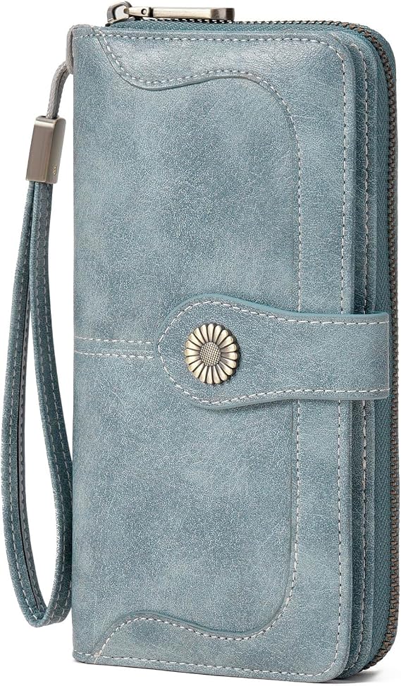 FALAN MULE Womens Wallet RFID Blocking Bifold Leather Credit Card Holder