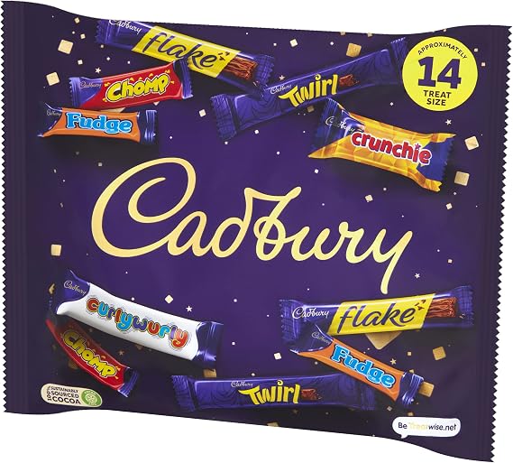 Cadbury Heroes Bag, Assortment of Classic Cadbury Chocolates in Miniature Treat Sizes, 216 g, Individually Wrapped Perfect for Halloween