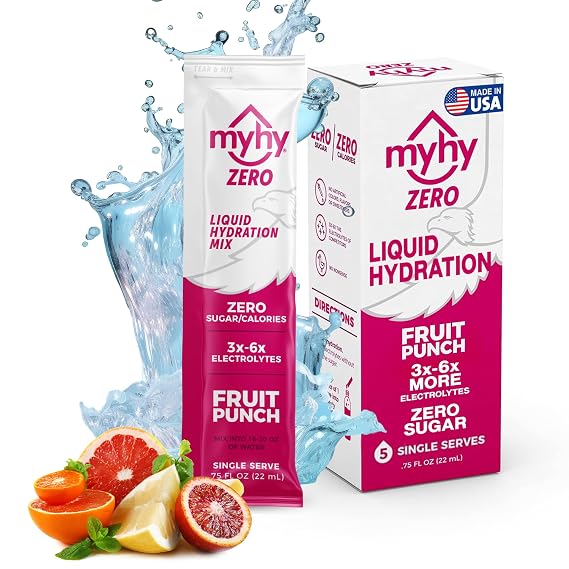 MyHy Zero Liquid Hydration Packets - Single Serve, Fruit Punch, 5 Count