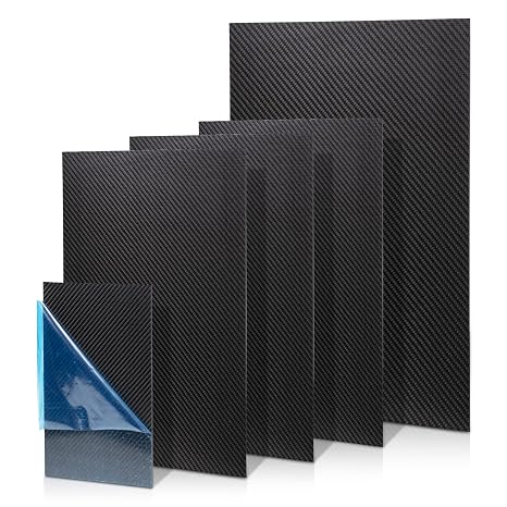 Carbon Fiber Sheets 400X500X3MM - FAKILO 100% 3K Twill Matte Carbon Fiber Plate for Handmade DIY Wallet Model Part Repair Panel