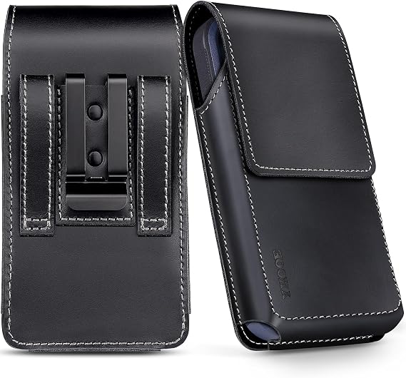 ykooe Leather Phone Holster for iPhone 17 16 15 14 13 12 Galaxy S25 S24 S23