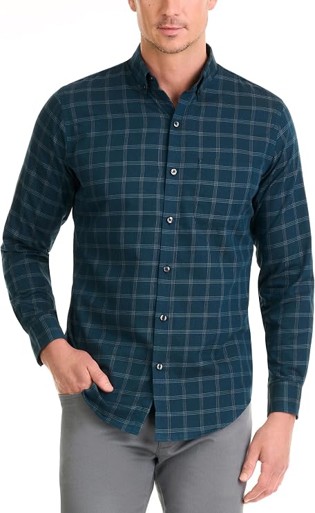 Van Heusen Men's Wrinkle Free Twill Long Sleeve Button Down Shirt Button Down Shirt (Pack of 1)