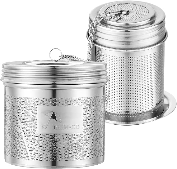 Tea Ball Infuser - Set of 2 Stainless Steel Loose Leaf Tea Strainers (1 Small, 1 Extra Large) for Brewing Perfect Tea