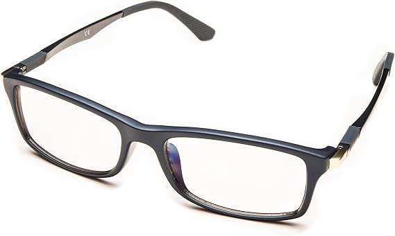 Mens Blue Light Glasses Large Head, Dynamic +0.0 Magnification - Anti Blue Light Glasses - Large Size