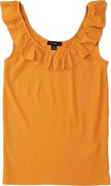 J.Crew Women's Ruffle Ribbed Knit Tank
