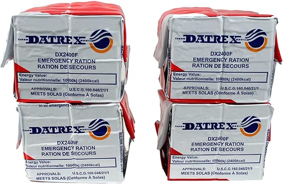 DATREX Emergency Food Ration Bars for Disaster or Survival, 2400 Calories per Pack of 12 Bars