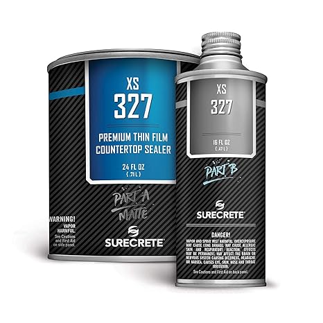 Surecrete XS-327 Concrete Countertop Sealer Matte Finish Food Safe Water Based (100 ft2) 1 Quart