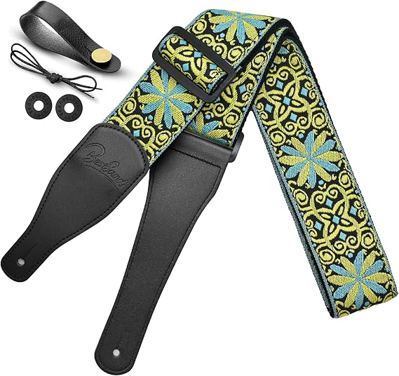 Acoustic Guitar Strap, Jacquard Cotton Straps for Bass Electric Guitars