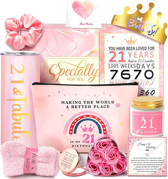 21st Birthday Gifts For Women Her 21 Year Old Female, Unique Gift Ideas Her