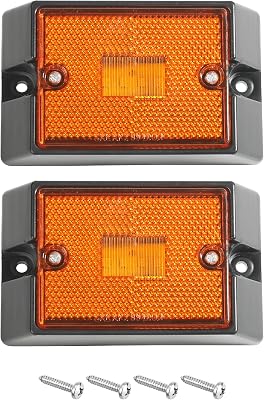 2PCS Trailer Marker Lights,Car Accessories Trailer Lights,Trailer Marker Lights Amber,Trailer Running Lights,LED Trailer Side Marker Lights,Suitable for 12V Boat Trailer Truck Marine RV