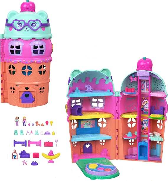 Polly Pocket Large Gelato House Compact Playset